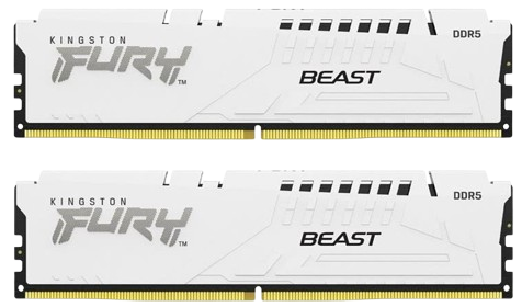2х16 Гб/5600 Кінгстон Фурі звір Білий RGB
